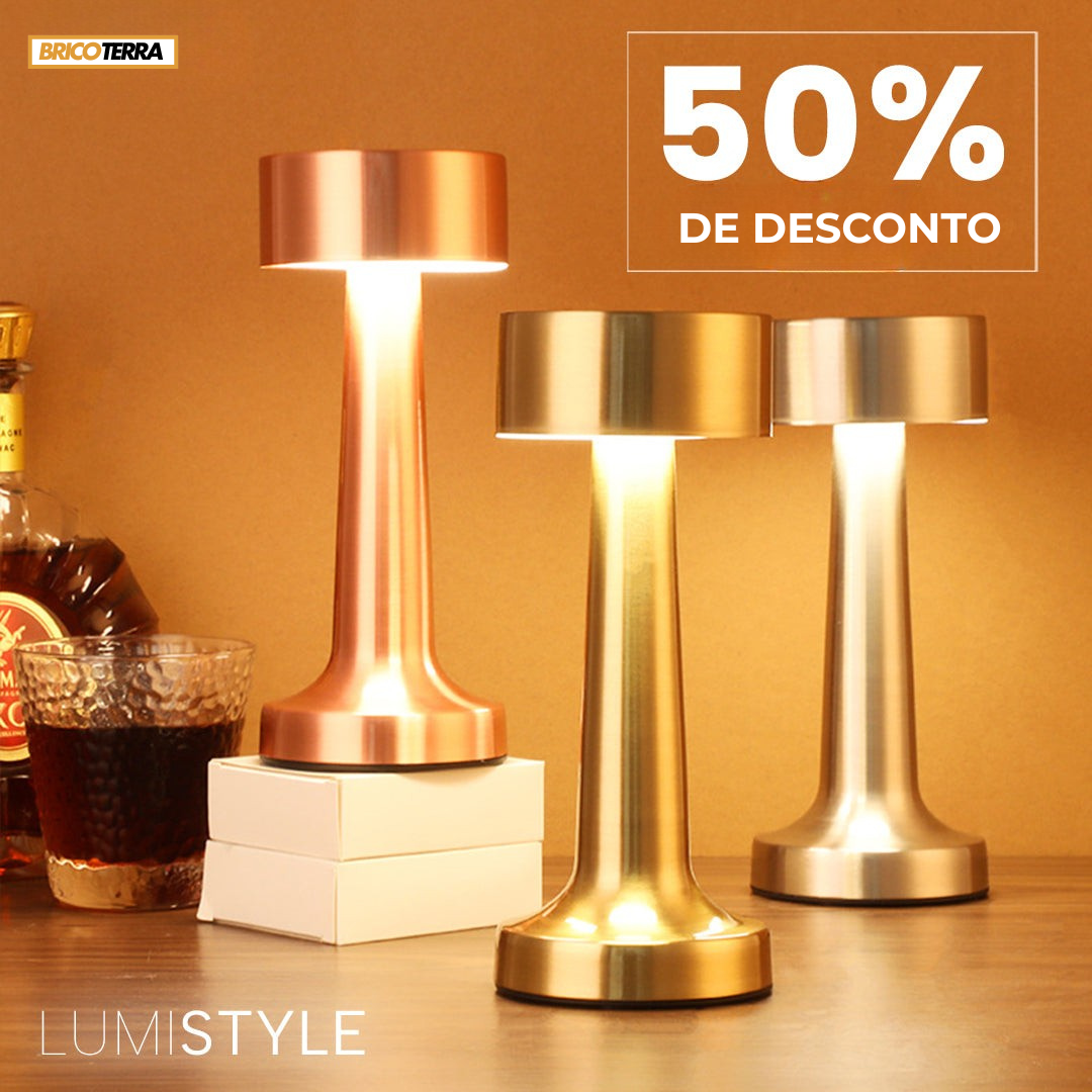 LumiStyle – Lâmpada sem fio com luz quente e regulável