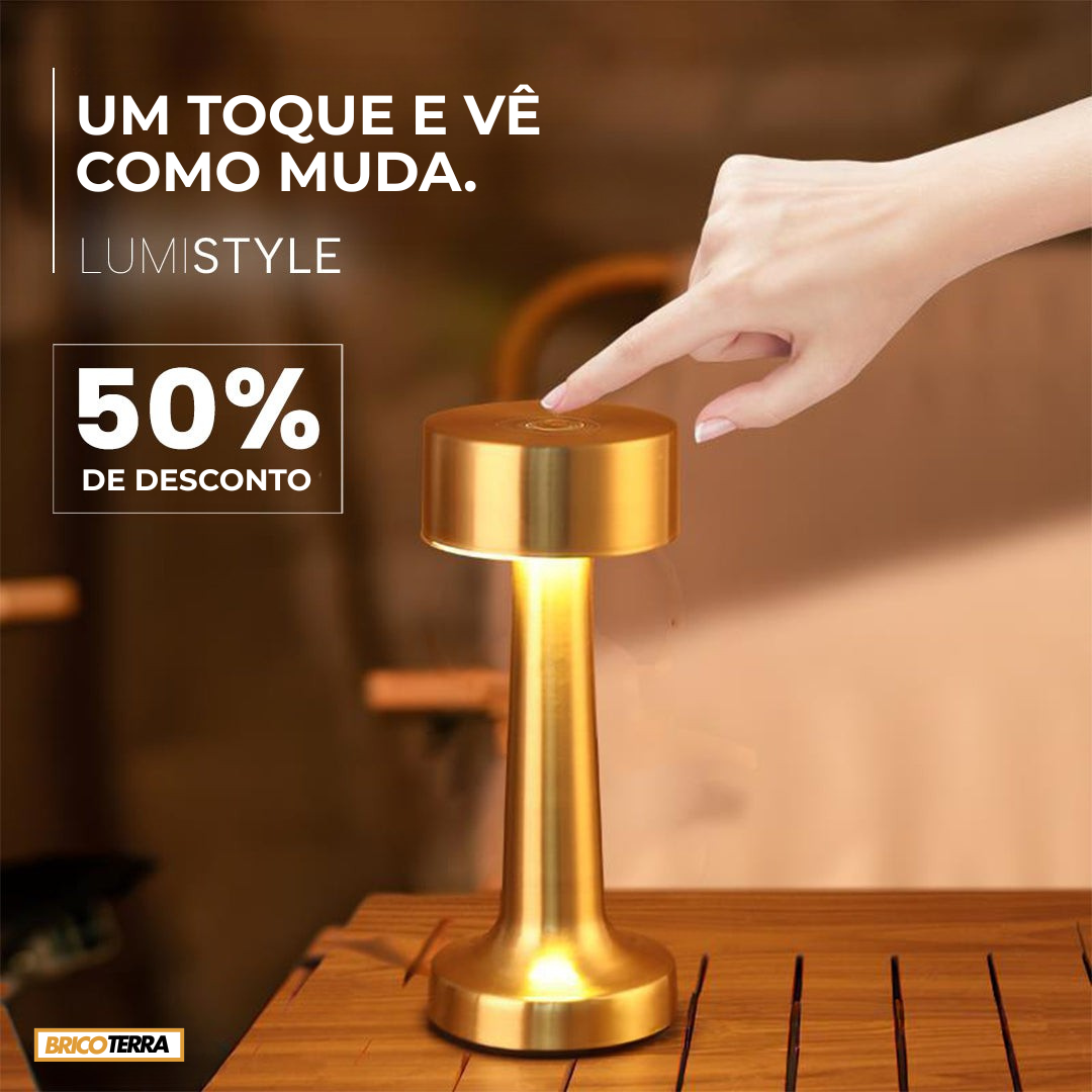 LumiStyle – Lâmpada sem fio com luz quente e regulável