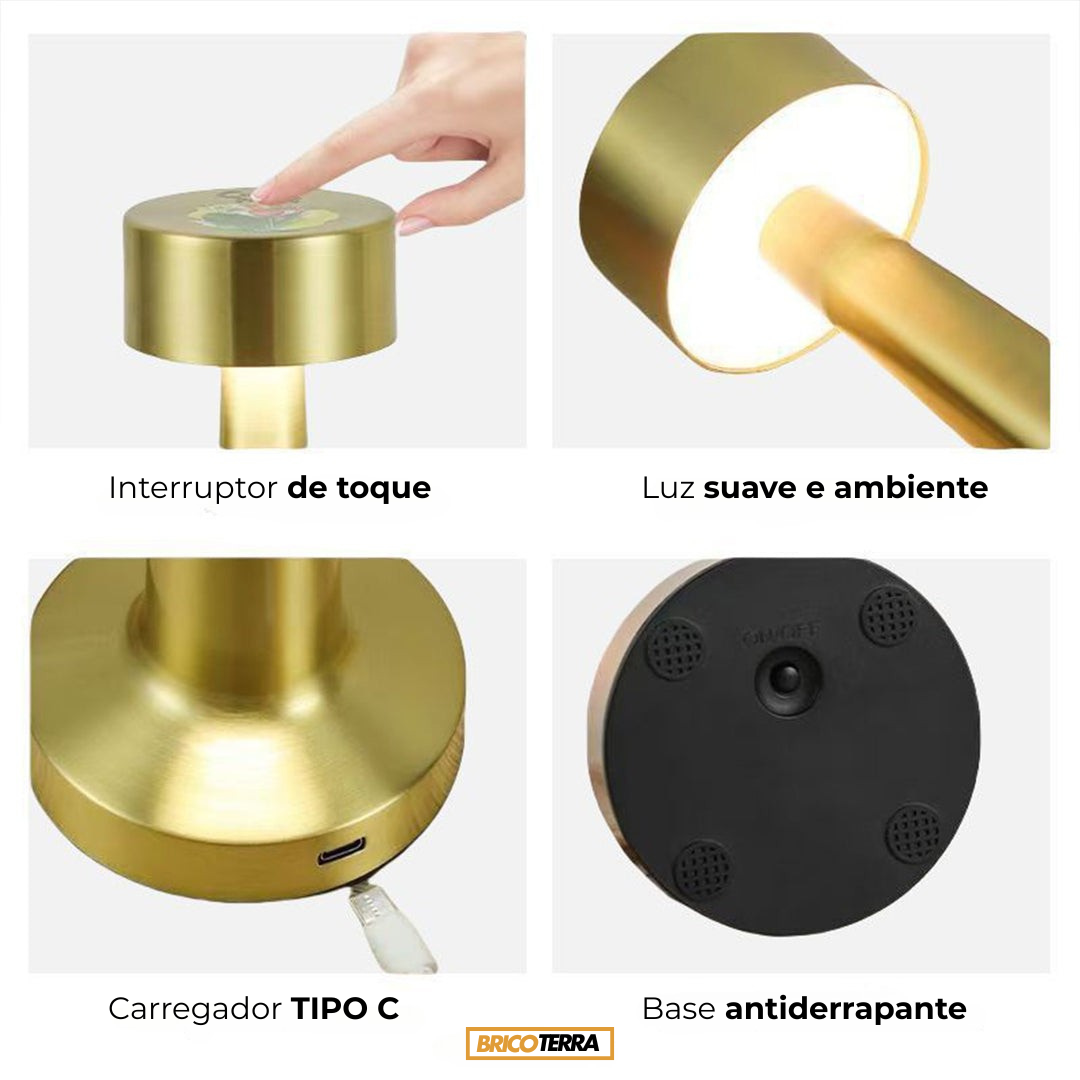 LumiStyle – Lâmpada sem fio com luz quente e regulável