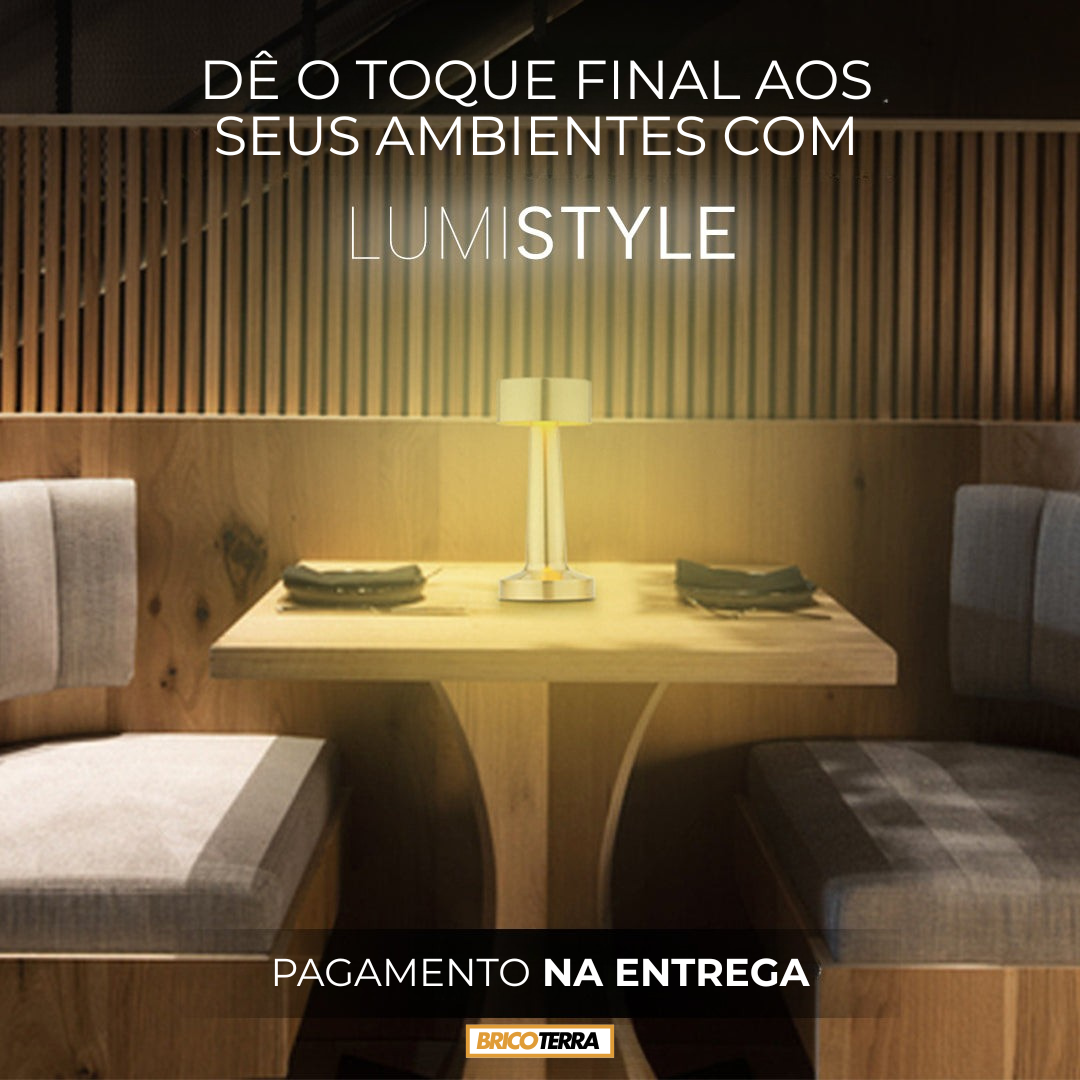 LumiStyle – Lâmpada sem fio com luz quente e regulável