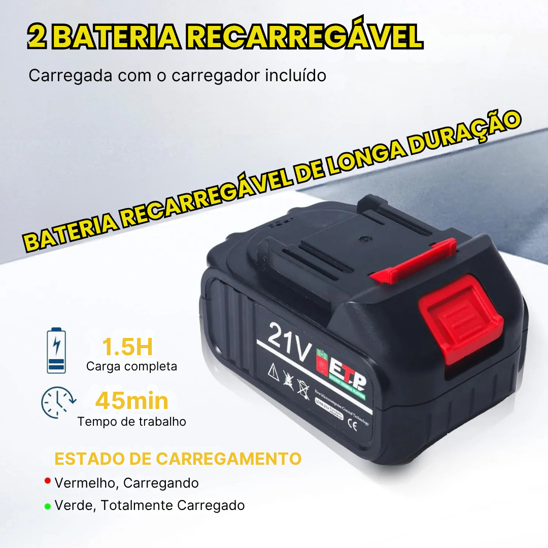 ForçaCortePRO™ - Rebarbadora angular sem fio