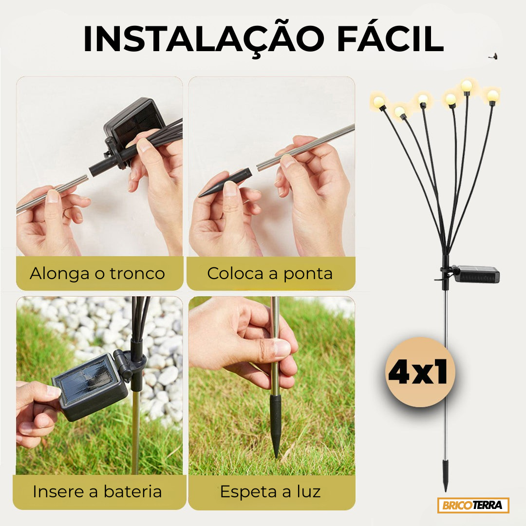 Luz solar efeito pirilampo