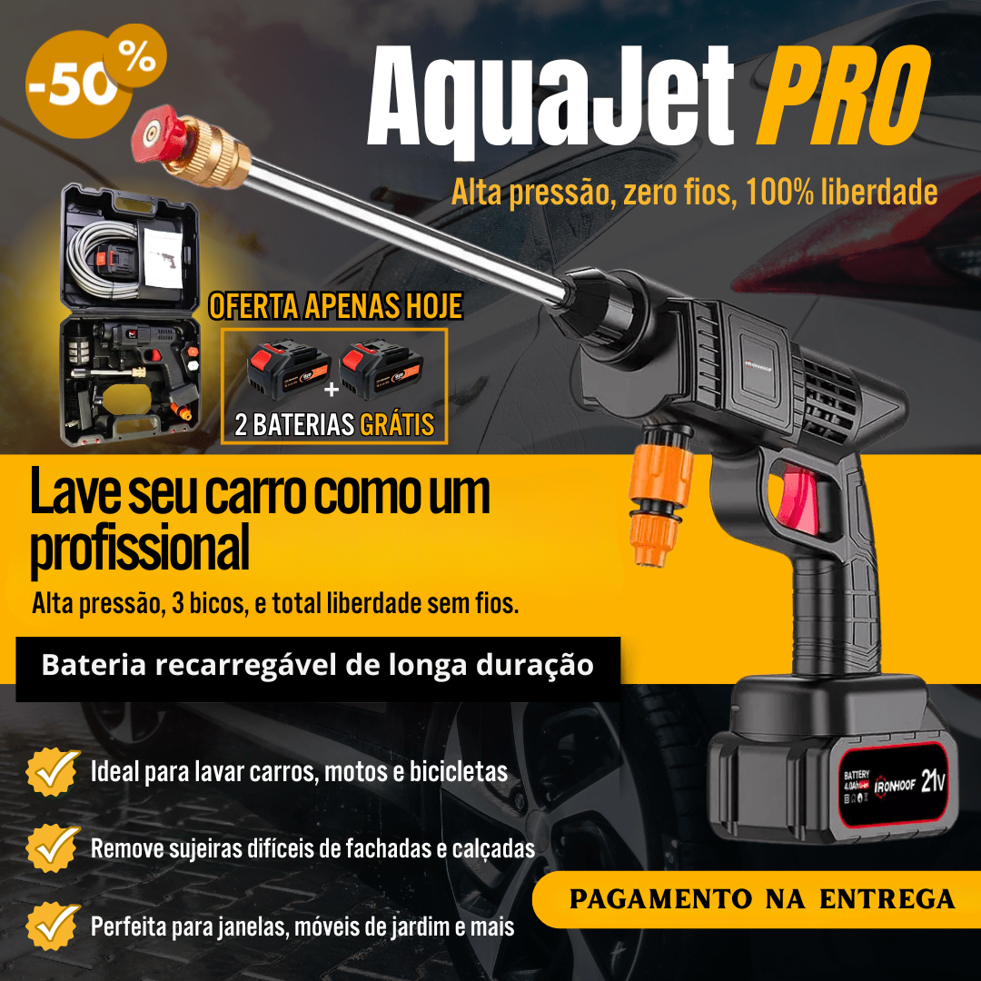 AquaJet Pro – Pistola portátil de alta pressão