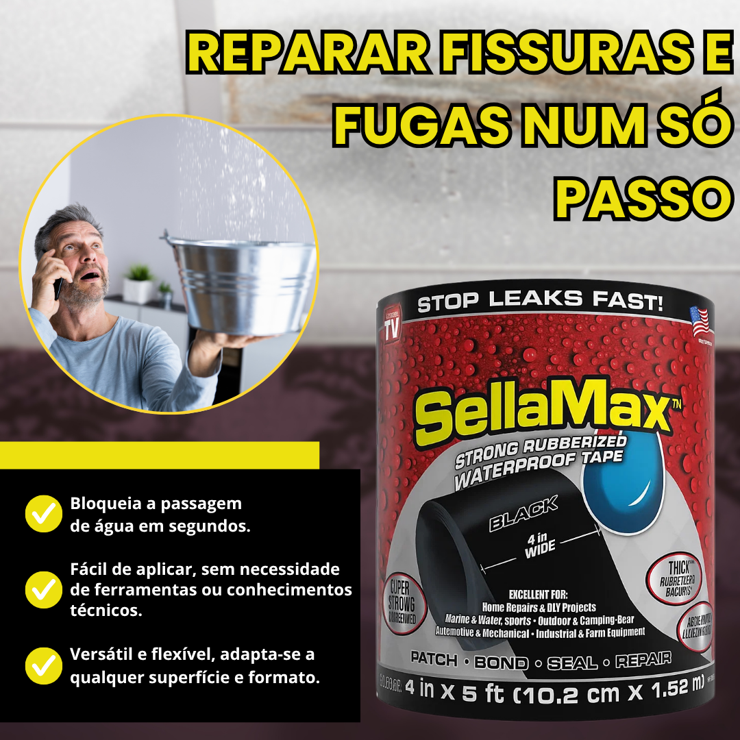 [2X1] SellaMax™ - Fita de vedação de fissuras e fugas